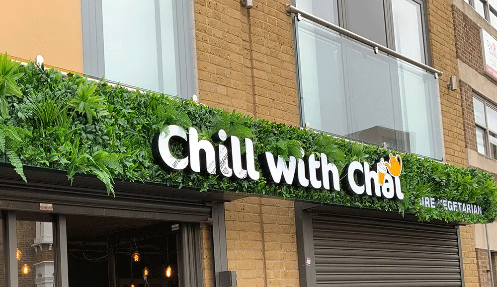 Channel Letters With Floral Background
